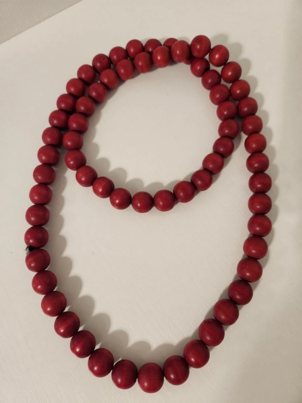 Red Beaded Statement Necklace